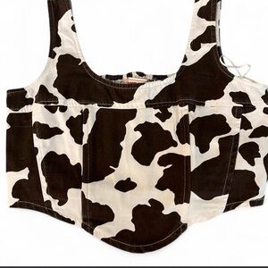 Cow Print Bustier Corset